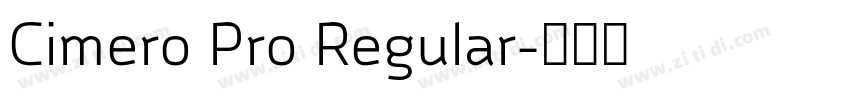 Cimero Pro Regular字体转换